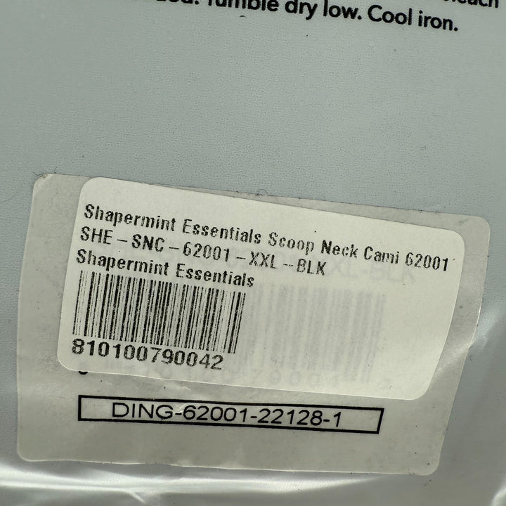 Shapermint Essentials All Day Every Day Scoop Neck Cami Top Womens 2XL Black