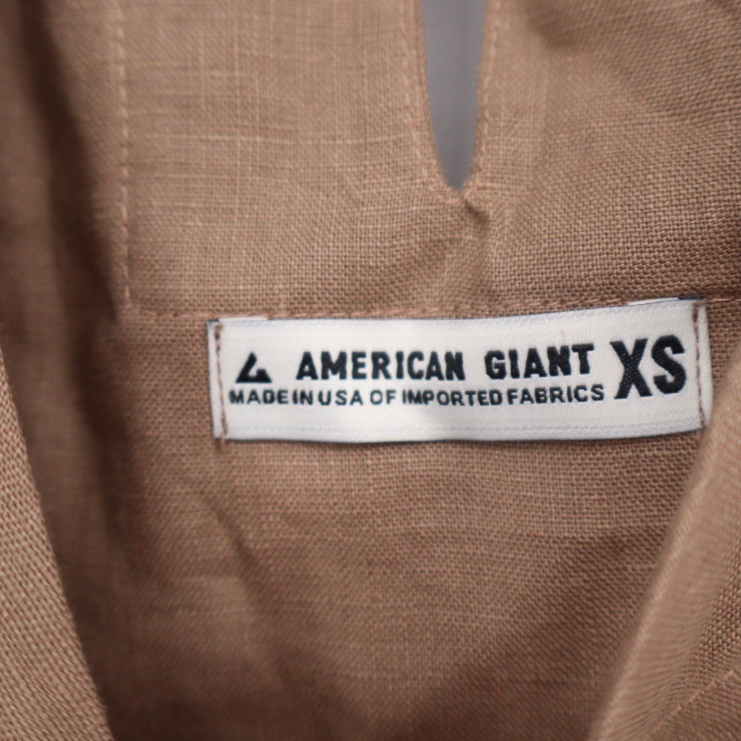 AMERICAN GIANT Linen Tank Top Neutral Tan XS Made in USA