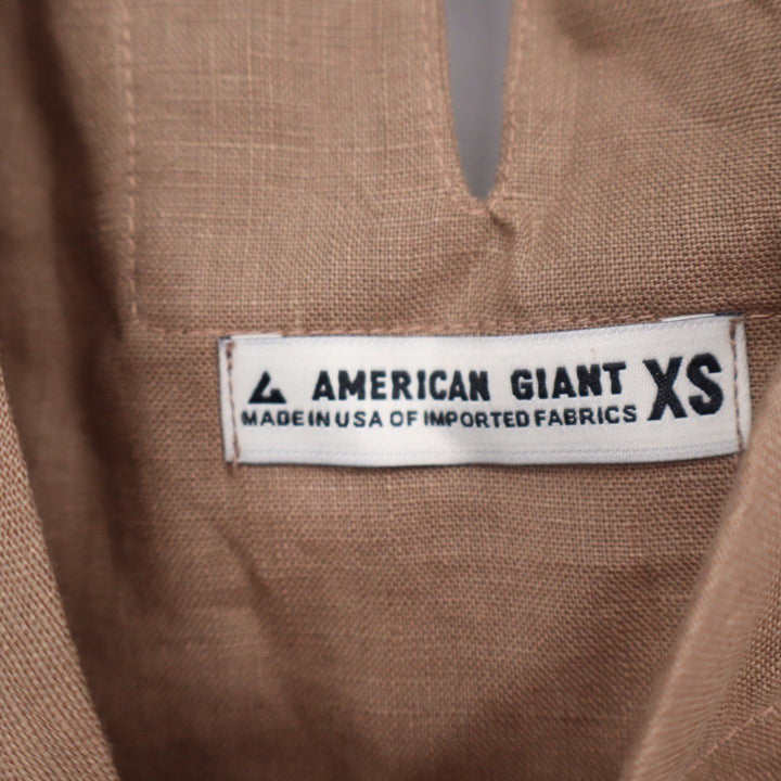 AMERICAN GIANT Linen Tank Top Neutral Tan XS Made in USA