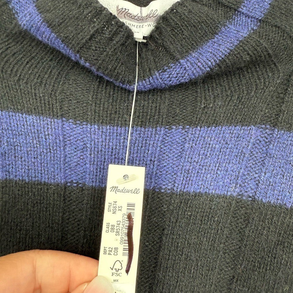 Madewell Ribbed Cashmere-Wool Blend Pullover Sweater Size XS