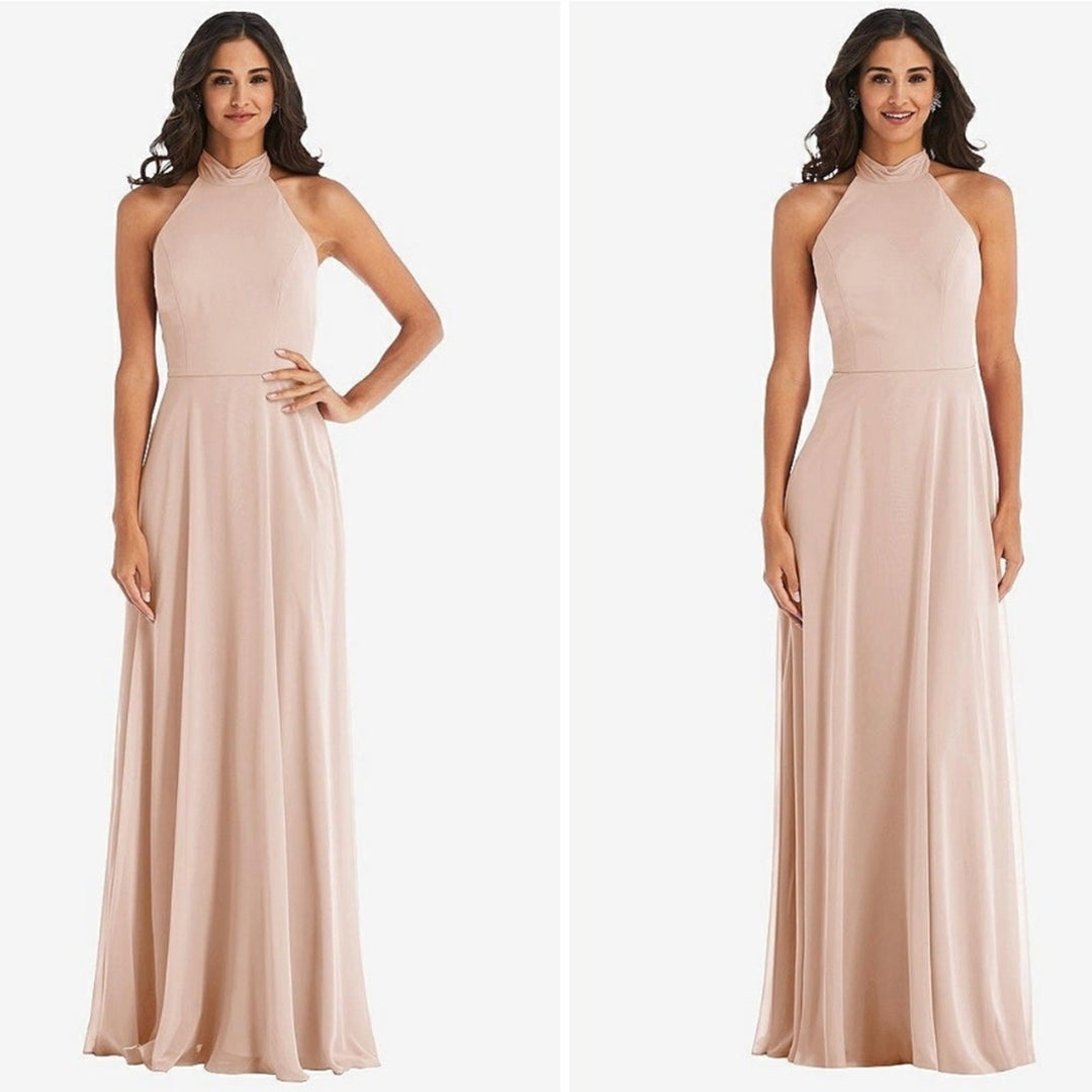 After Six High Neck Halter Backless Maxi Dress Size 8