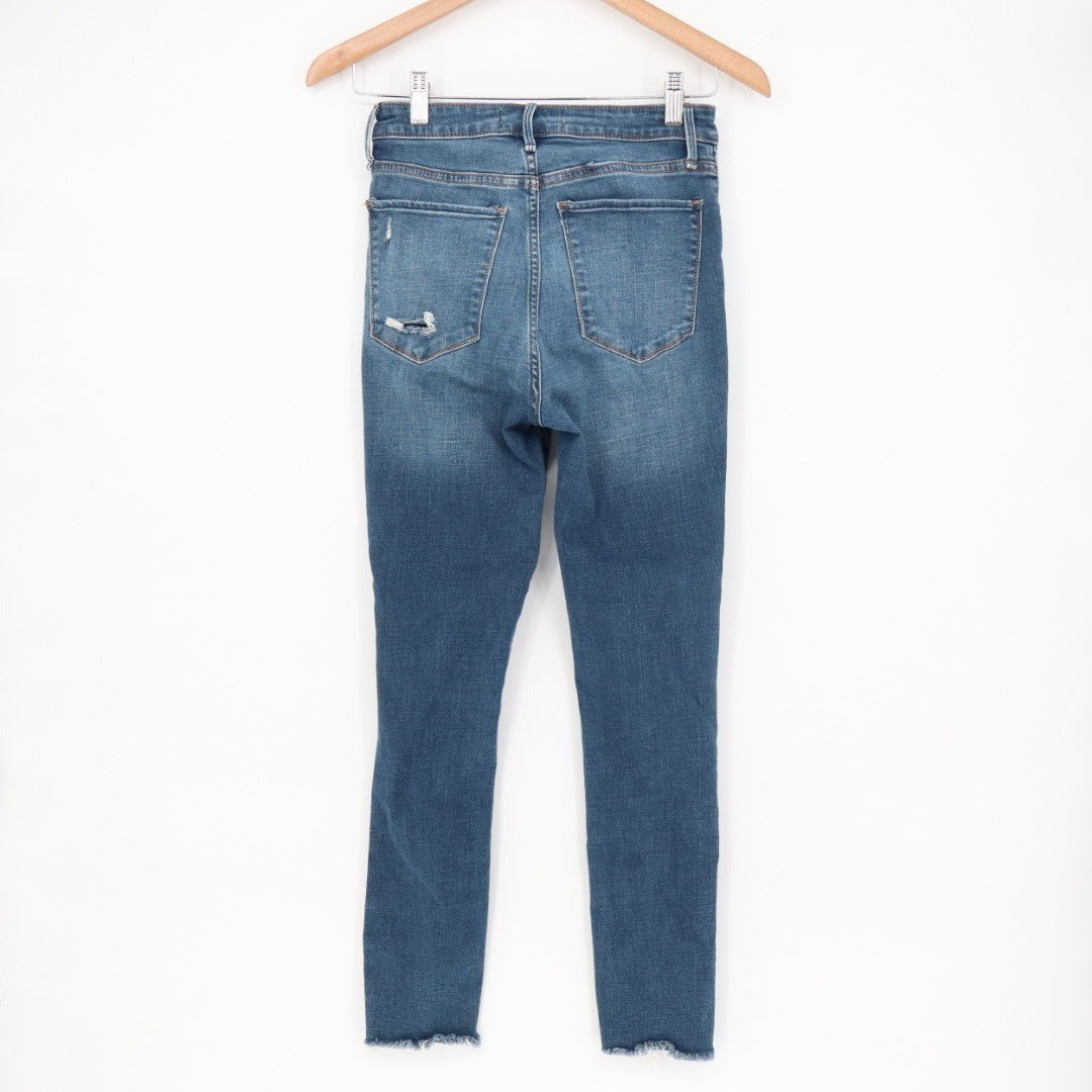Abercrombie & Fitch Super Skinny Ankle Jeans Womens 26/2R Blue Denim High Rise