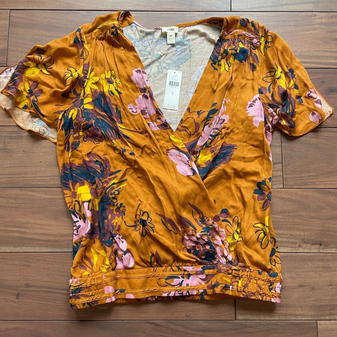 Anthropologie Tiny Venus Knit Wrap Top Size S