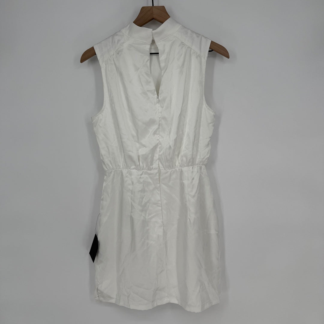 Lulus White Mock Neck Sleeveless Mini Dress Party Cocktail NWT Medium