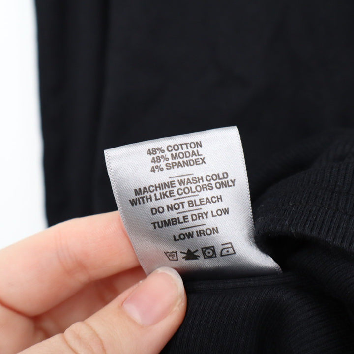 American Giant Black Ribbed Tank Top Women Size M Made in USA