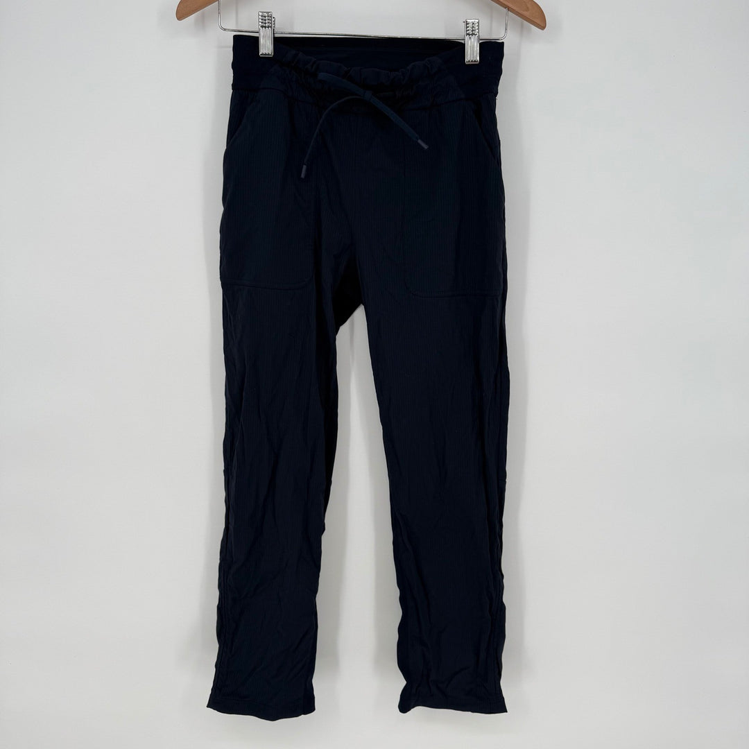 Lululemon Align High Rise Pant Ribbed Navy Blue Size 4 Jogger Athleisure