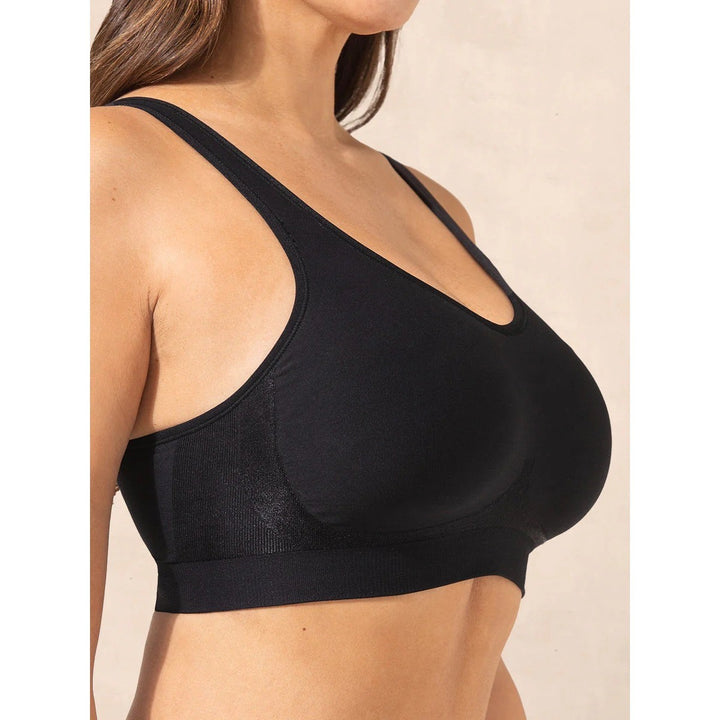 Truekind Daily Comfort Wirefree Shaper Bra Black 2XL NEW