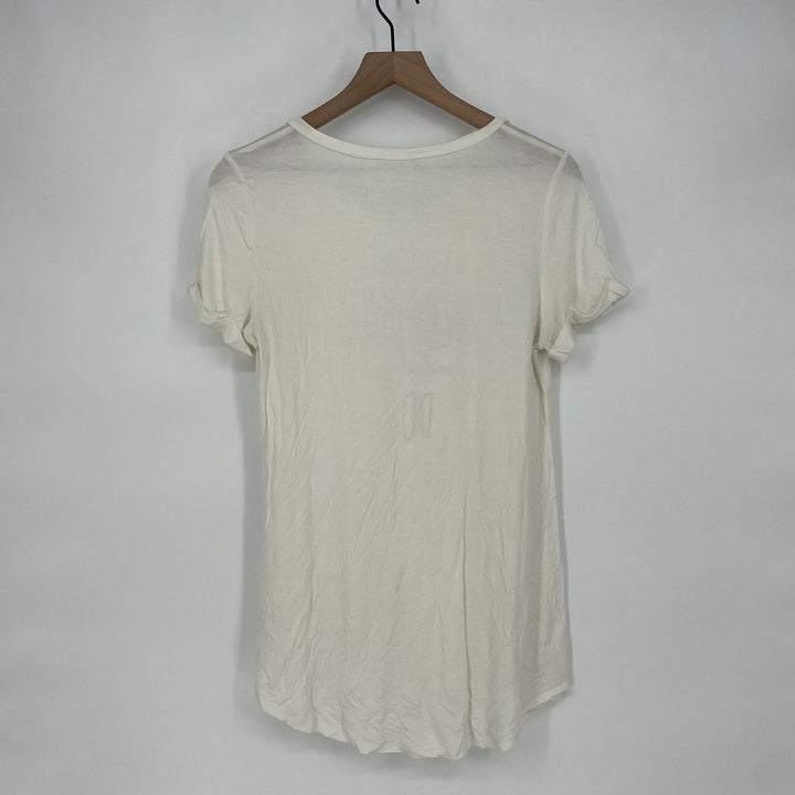 altard state graphic tee shirt women large coffee dog print ivory casual