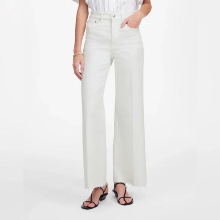 Madewell Flared Wide-Leg Crop Jeans Size 30