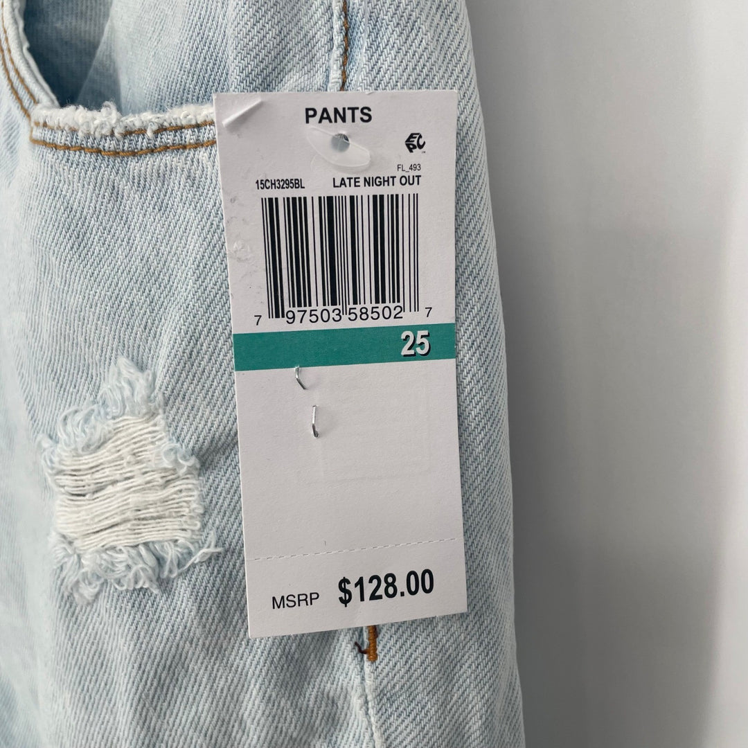 BLANKNYC Madison Crop High Rise Distressed Bandana Patch Jeans Size 25