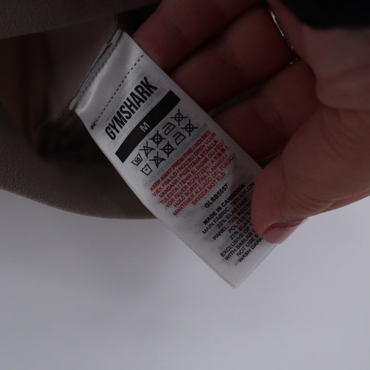 Gymshark Whitney Simmons Twist Front Sports Bra Taupe Medium Athletic