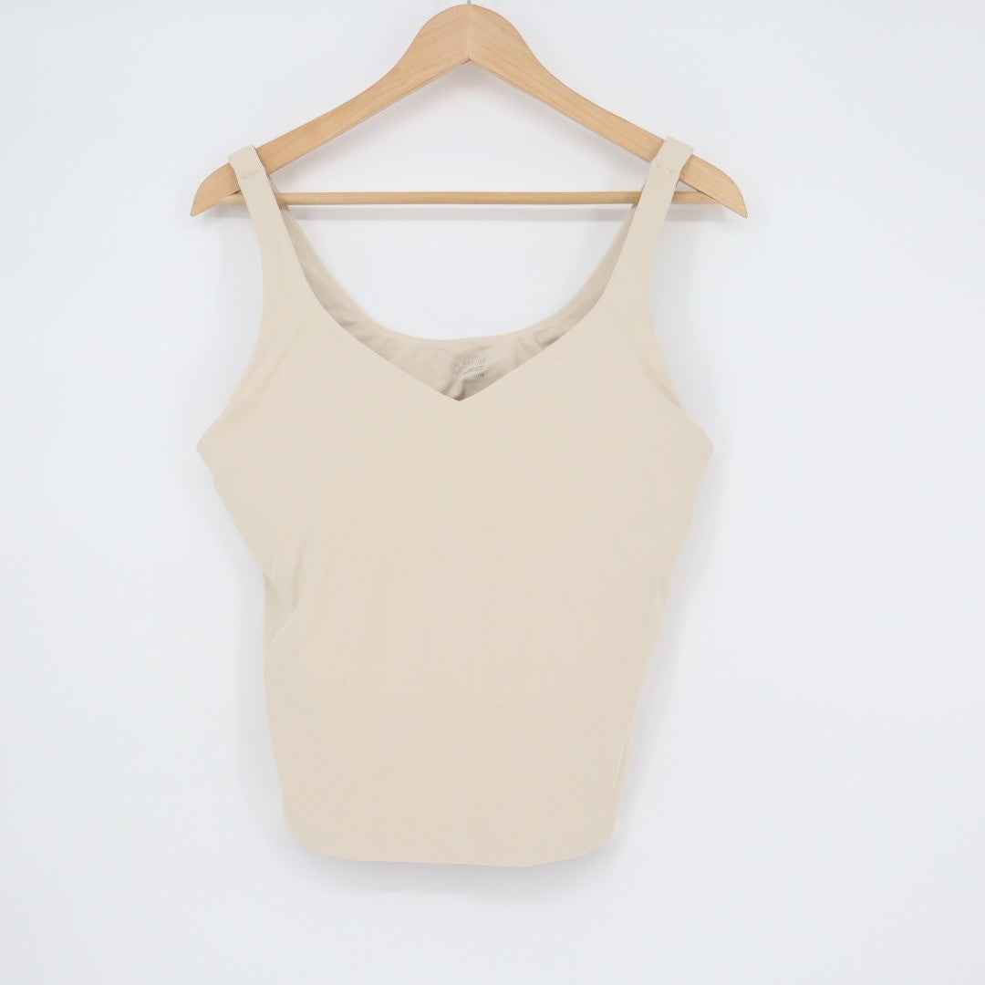 Aerie OFFLINE by Aerie Tank Top Beige V-Neck Sleeveless Athleisure XL