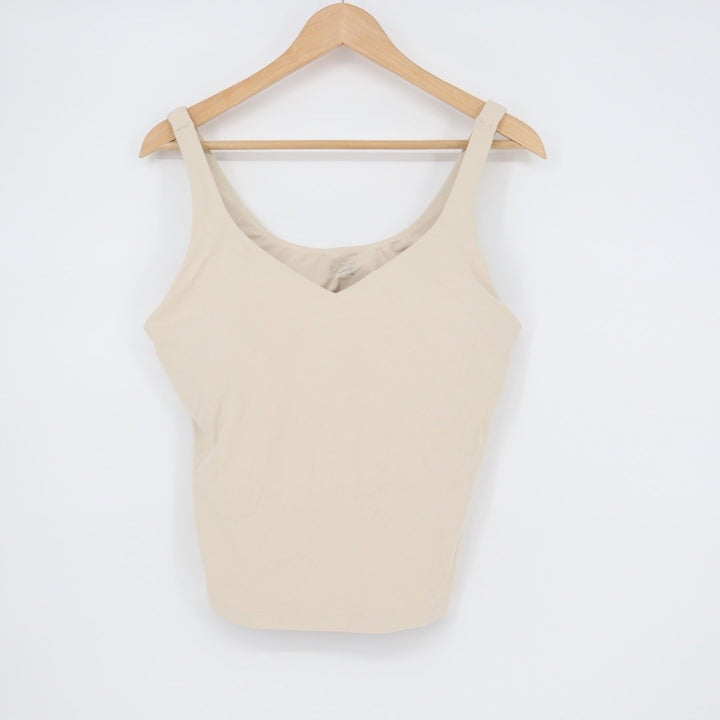 Aerie OFFLINE by Aerie Tank Top Beige V-Neck Sleeveless Athleisure XL