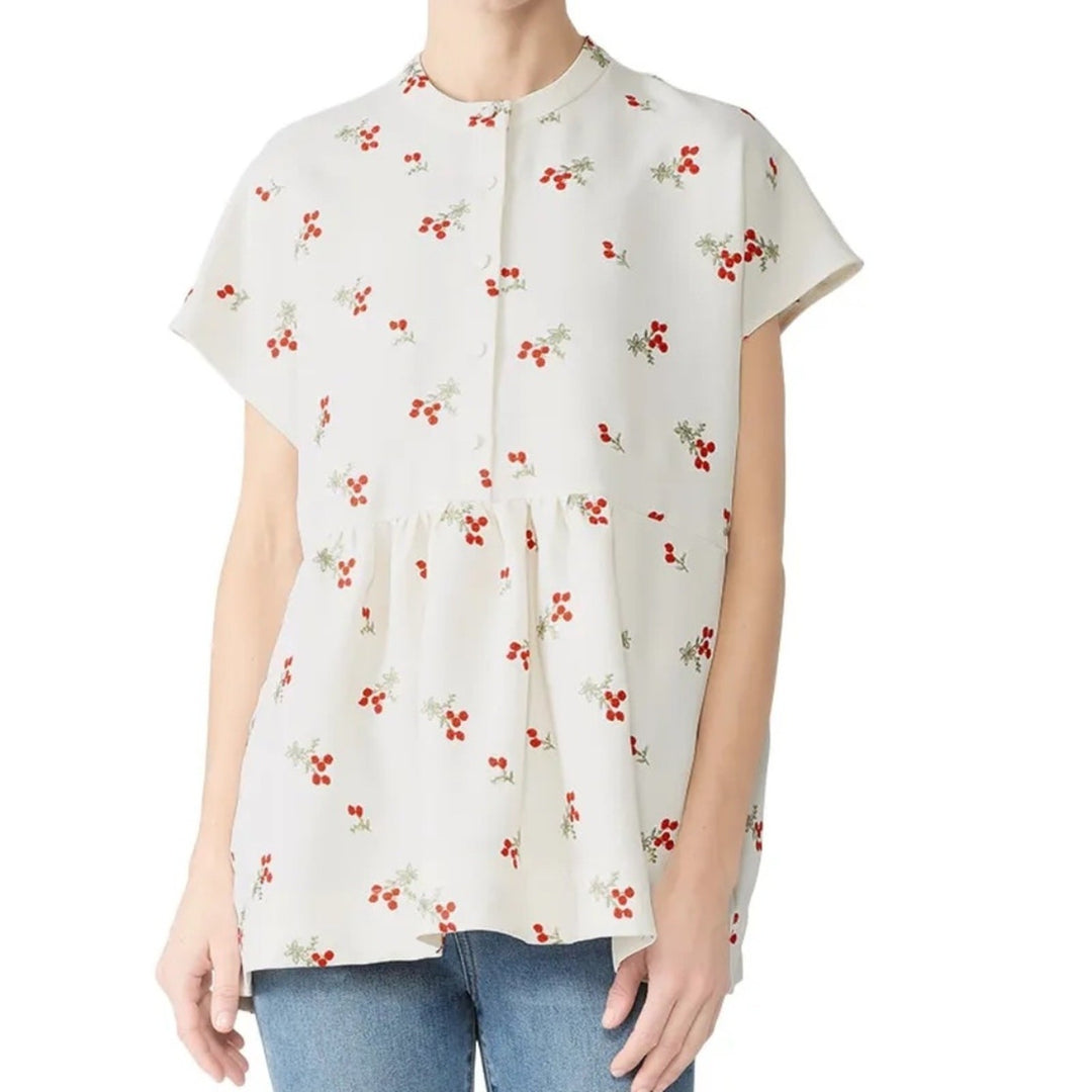 Co Half Placket Blouse Size L