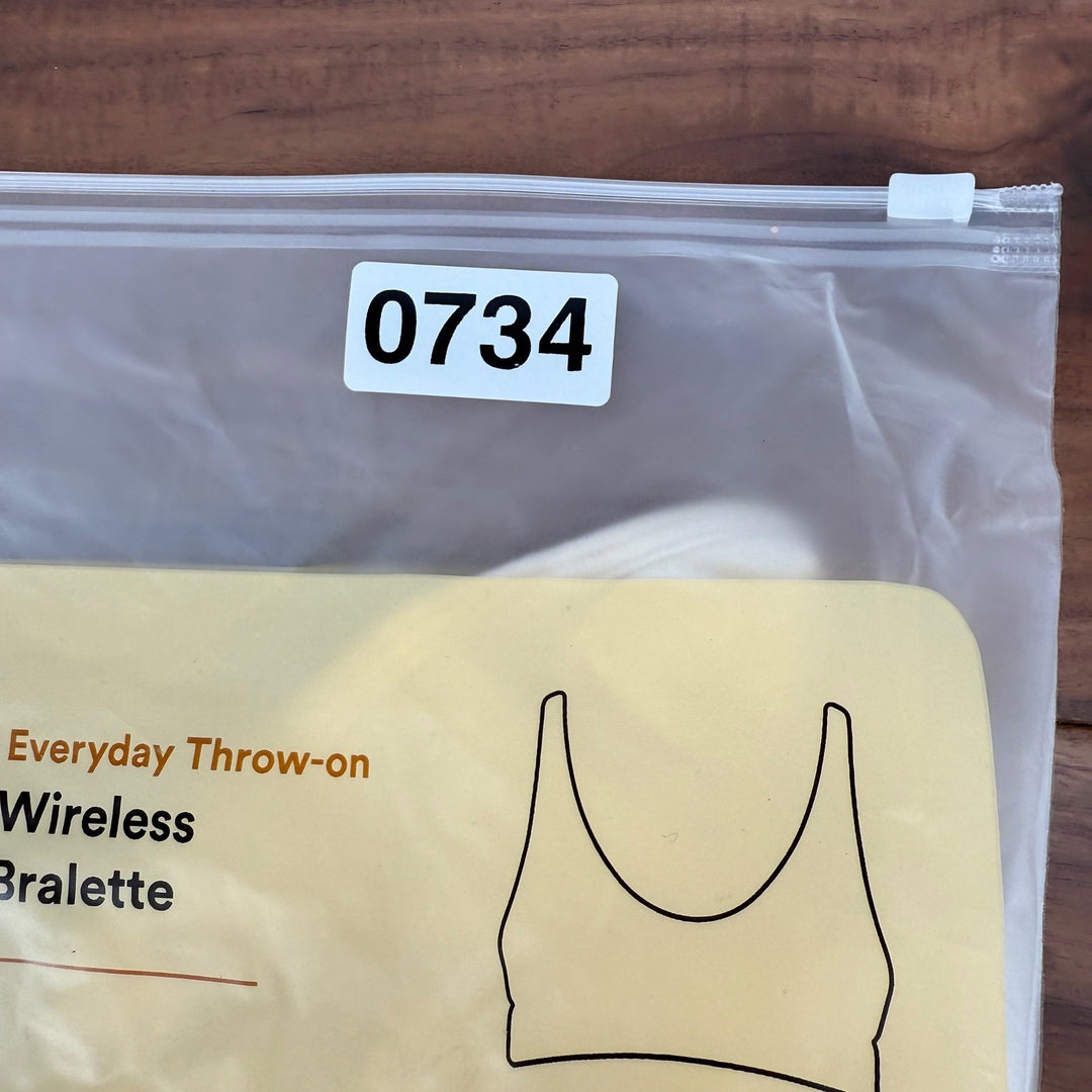 Truekind Everyday Throw-on Wireless Bralette XL Beige Comfortable Soft