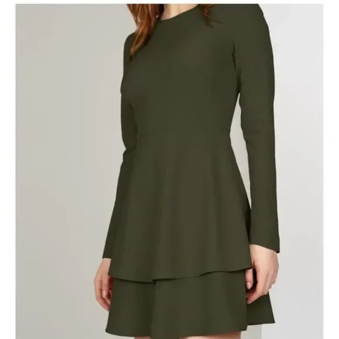 Hutch Olive Cami Tiered Dress Size 10