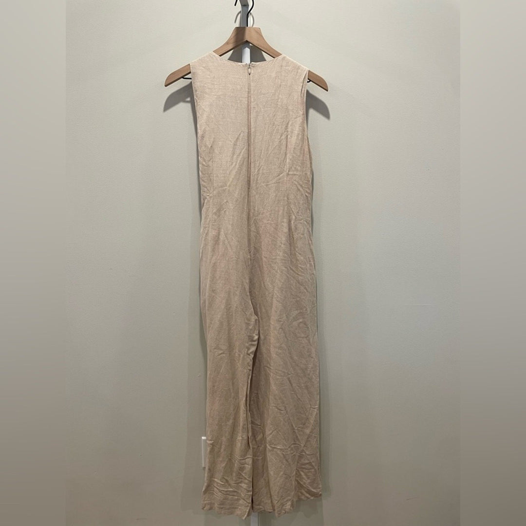 Rosetta Getty X RTR Oatmeal Apron Jumpsuit Size 6