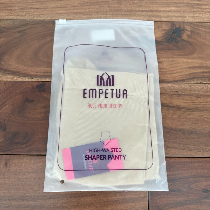 Shapermint Empetua High Waisted Shaper Panty Womens M/L Nude Stretch Shapewear