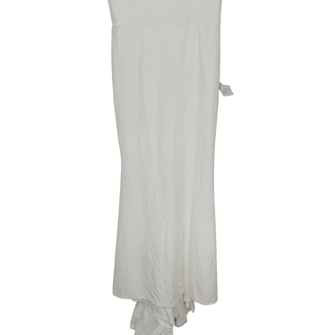 Lulus Arienne White Off-The-Shoulder Mermaid Maxi Dress Size L
