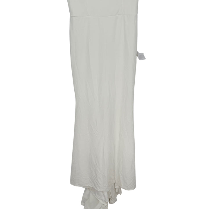 Lulus Arienne White Off-The-Shoulder Mermaid Maxi Dress Size L