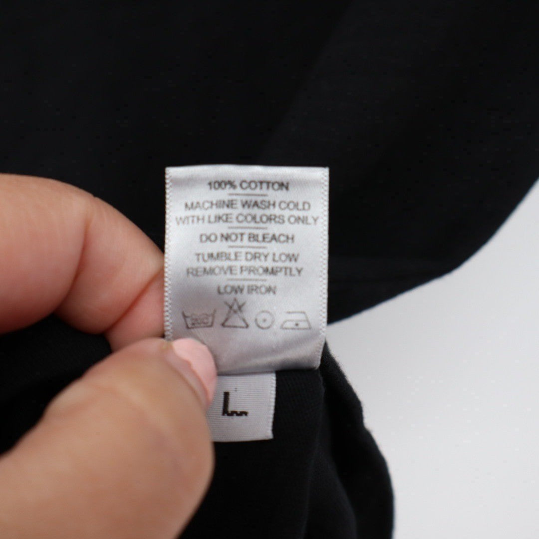 American Giant Classic V Neck T Shirt Black Made in USA Size Large Womens