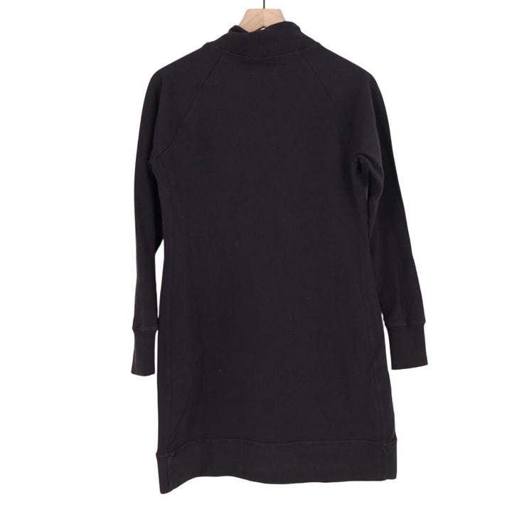 American Giant Black Sweatshirt Dress Quarter Zip Made USA Women's Medium