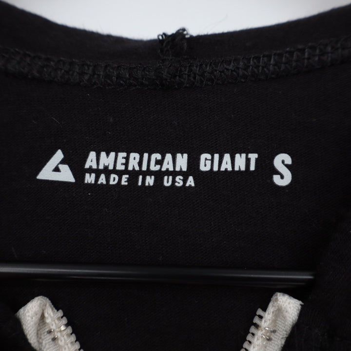 American Giant Full Zip Hoodie Black Made in USA Size S