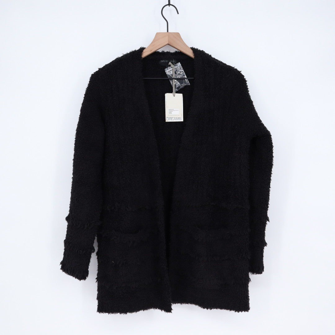 Barefoot Dreams CozyChic Boardwalk Cardigan Black XS Cozy Knit