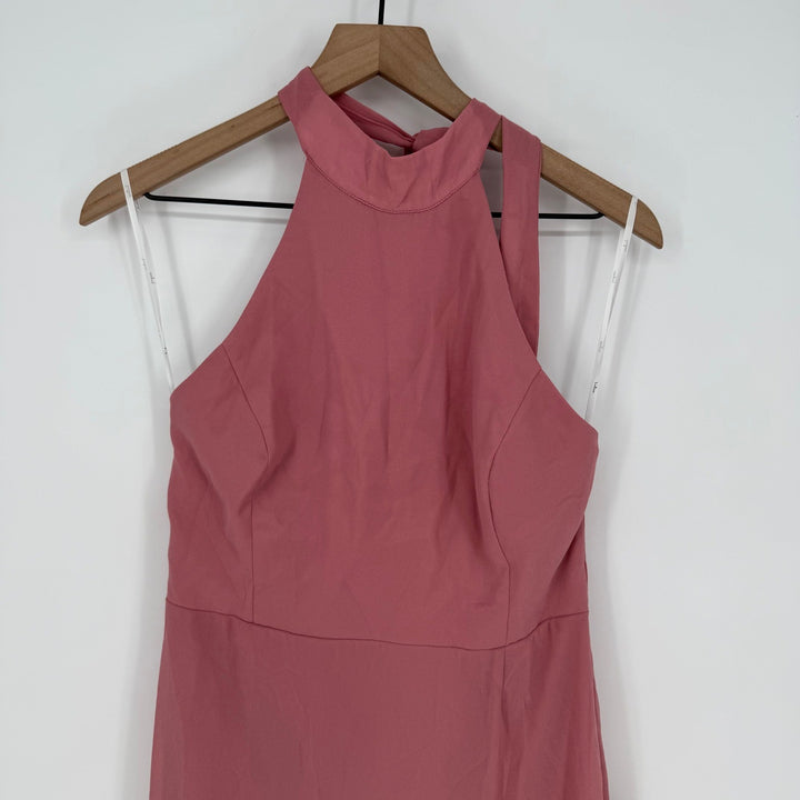 Lulus Captured Your Heart Dusty Rose Halter Maxi Dress Size M