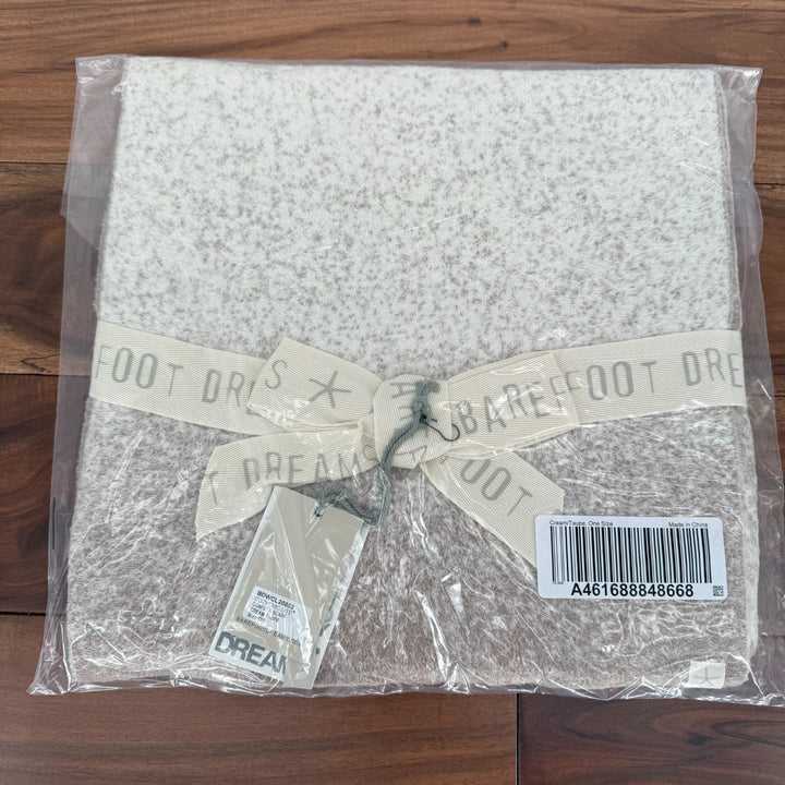 Barefoot Dreams CozyChic Lite Confetti Scarf Womens Cream Taupe Winter Warmer