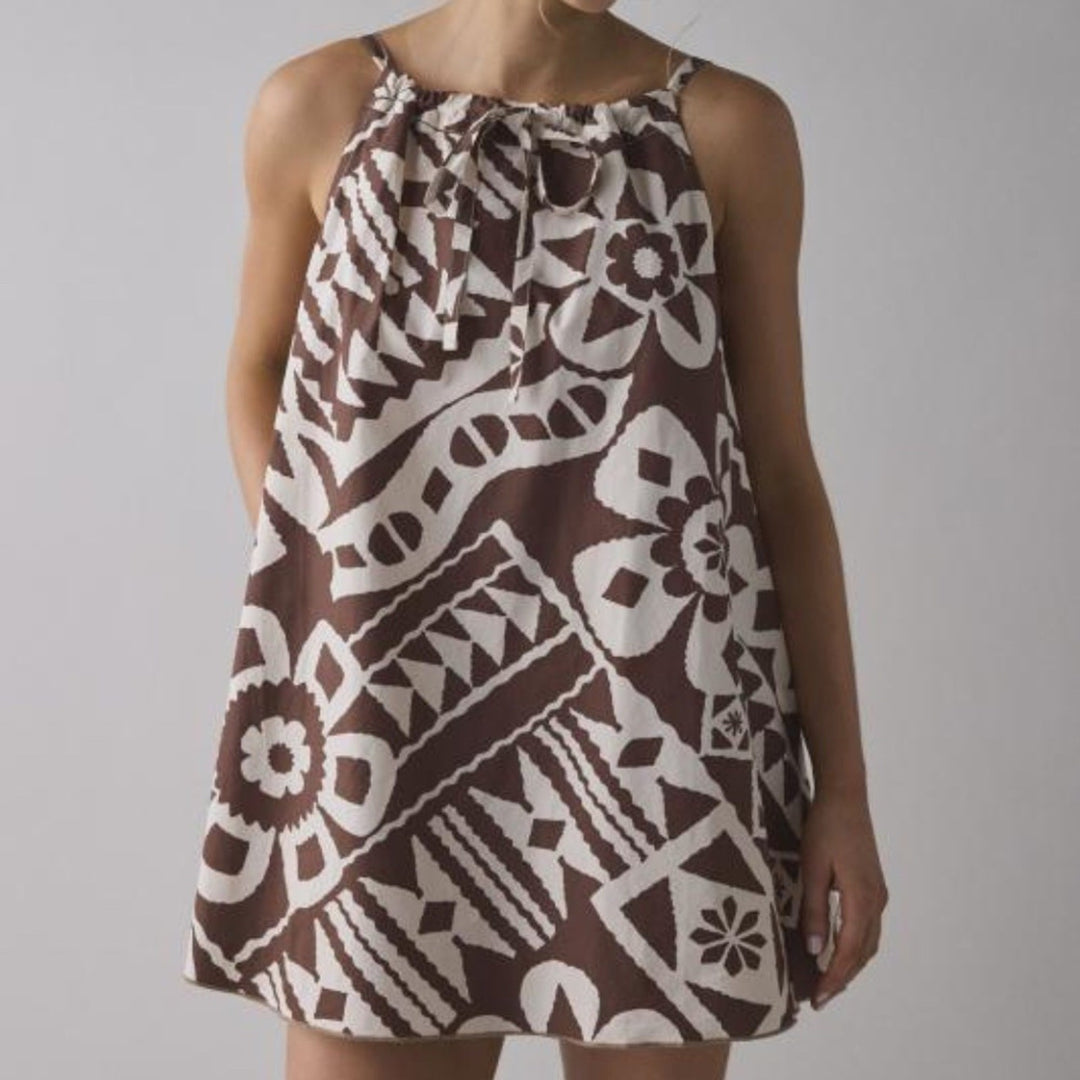 BDG Eva Tie-Front Ruched Strap Trapeze Mini Dress Size XXS