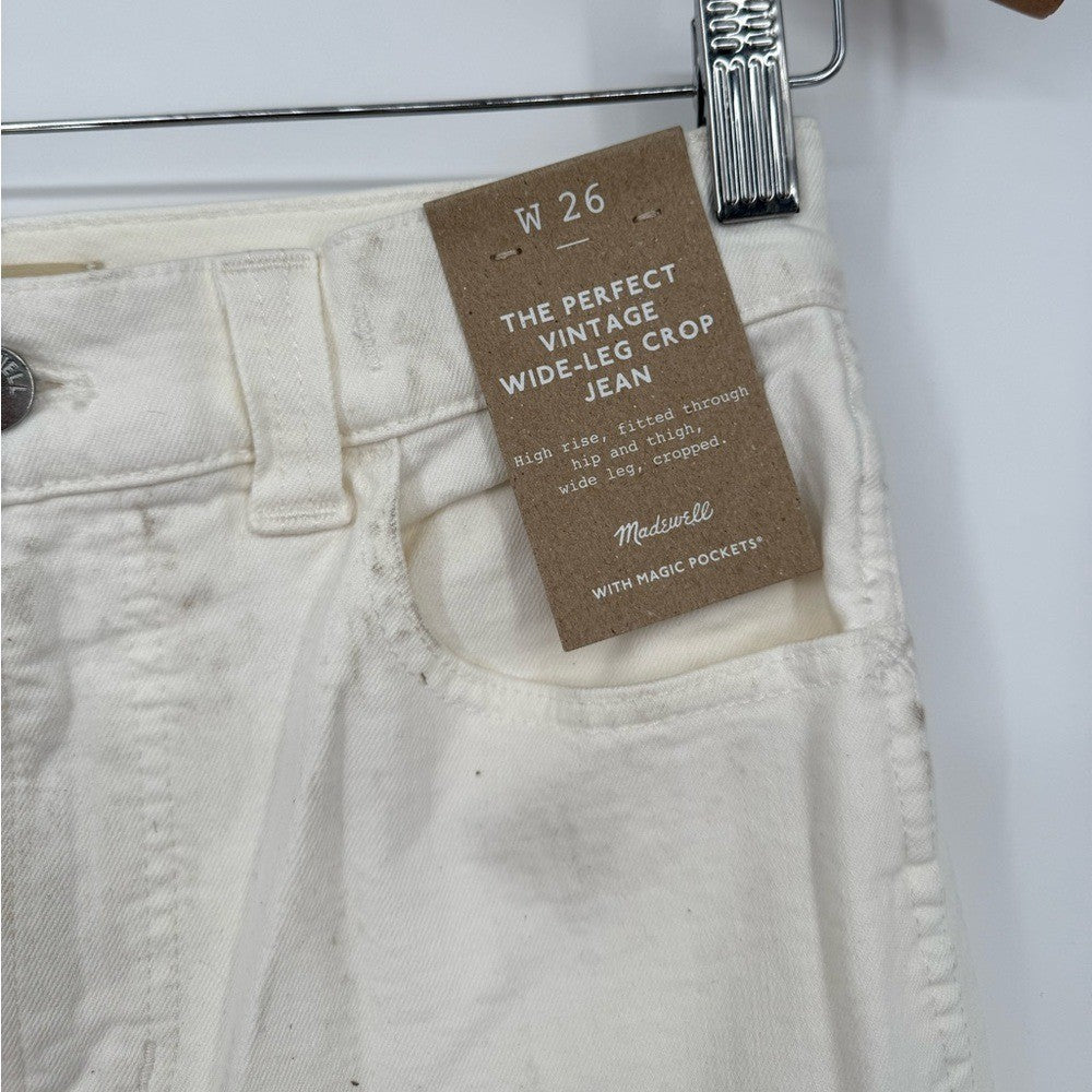 Madewell The Perfect Vintage Wide-Leg Crop Jeans Size 26