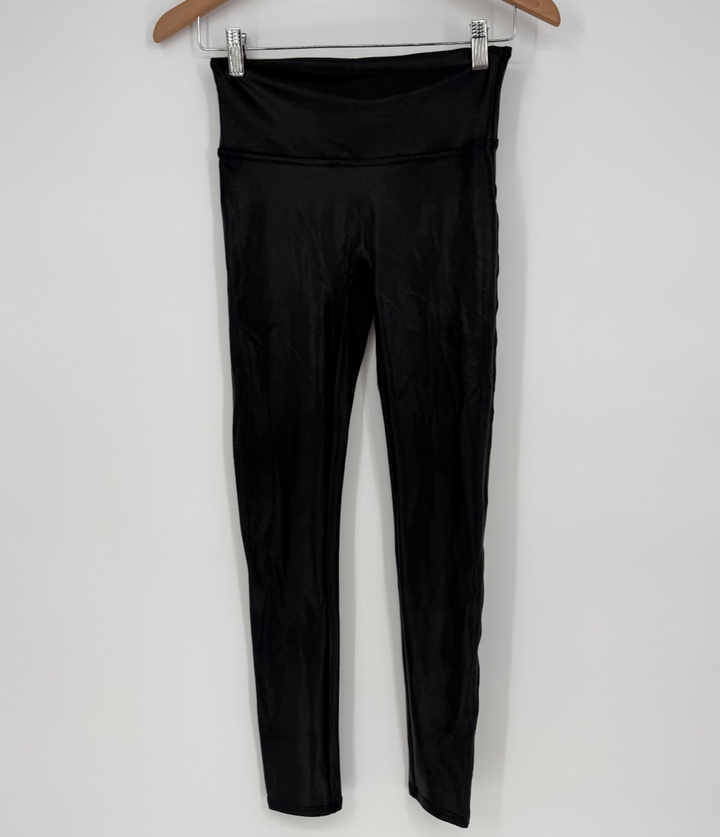 Spanx By Sara Blakely Leggings Womens Medium Petite Black Stretch Yoga Workout