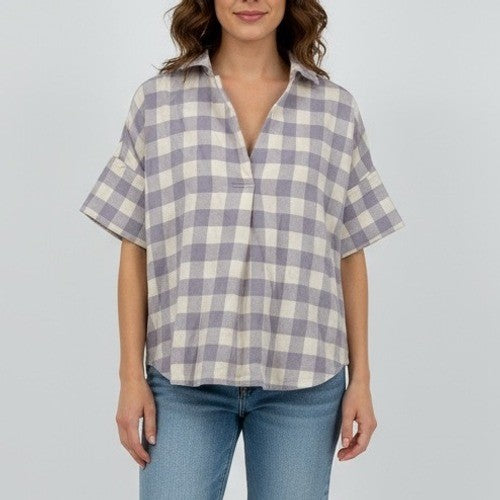 Madewell Flannel Courier Button-Back Shirt in Gingham Check Size XXS