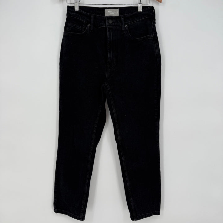 Everlane The Original Cheeky Jean Organic Cotton Black Denim Crop Size 27