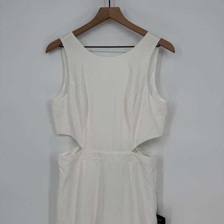 Lulus Moments To Remember White Sleeveless Wide-Leg Cutout Jumpsuit Size M