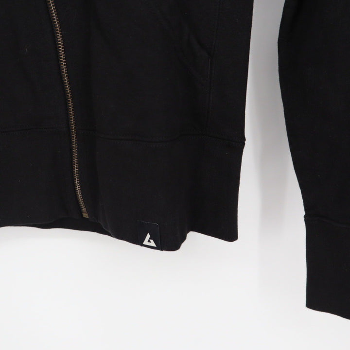 American Giant Womens Black Full Zip Hoodie Sweatshirt USA Logo XS 100 Cotton