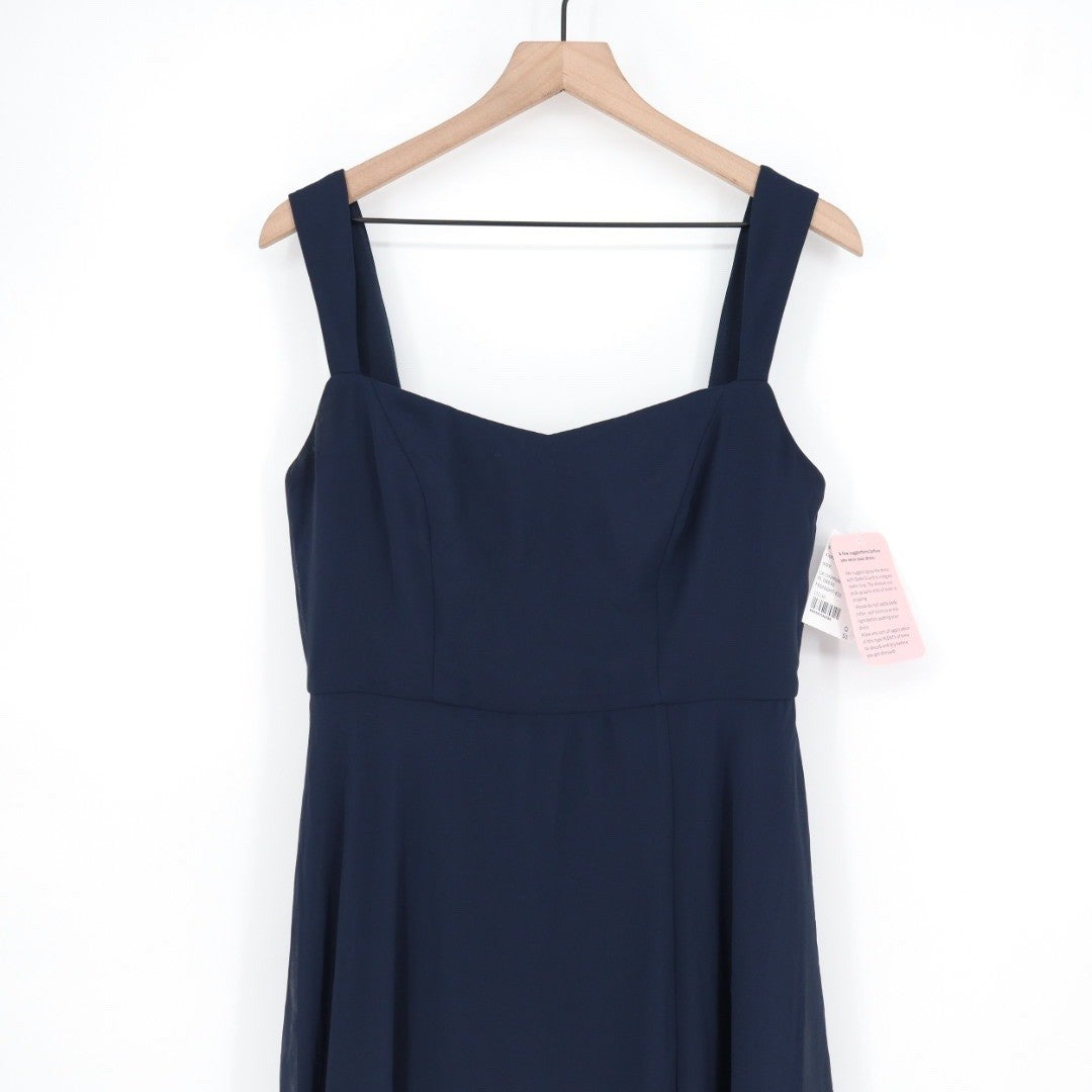 After Six Contoured Wide Strap Sweetheart Maxi Dress Midnight Size 10