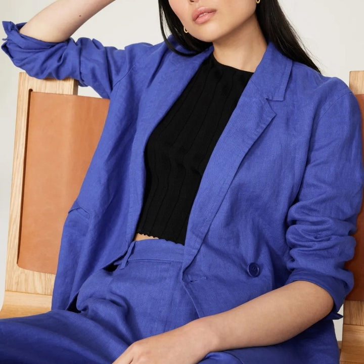 Madewell Double Breasted Linen Blazer Size XS