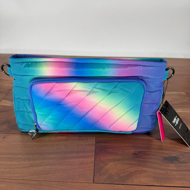 Think Royln Blue Lagoon Ombre Quilted Puffer Pouch RFID Protected