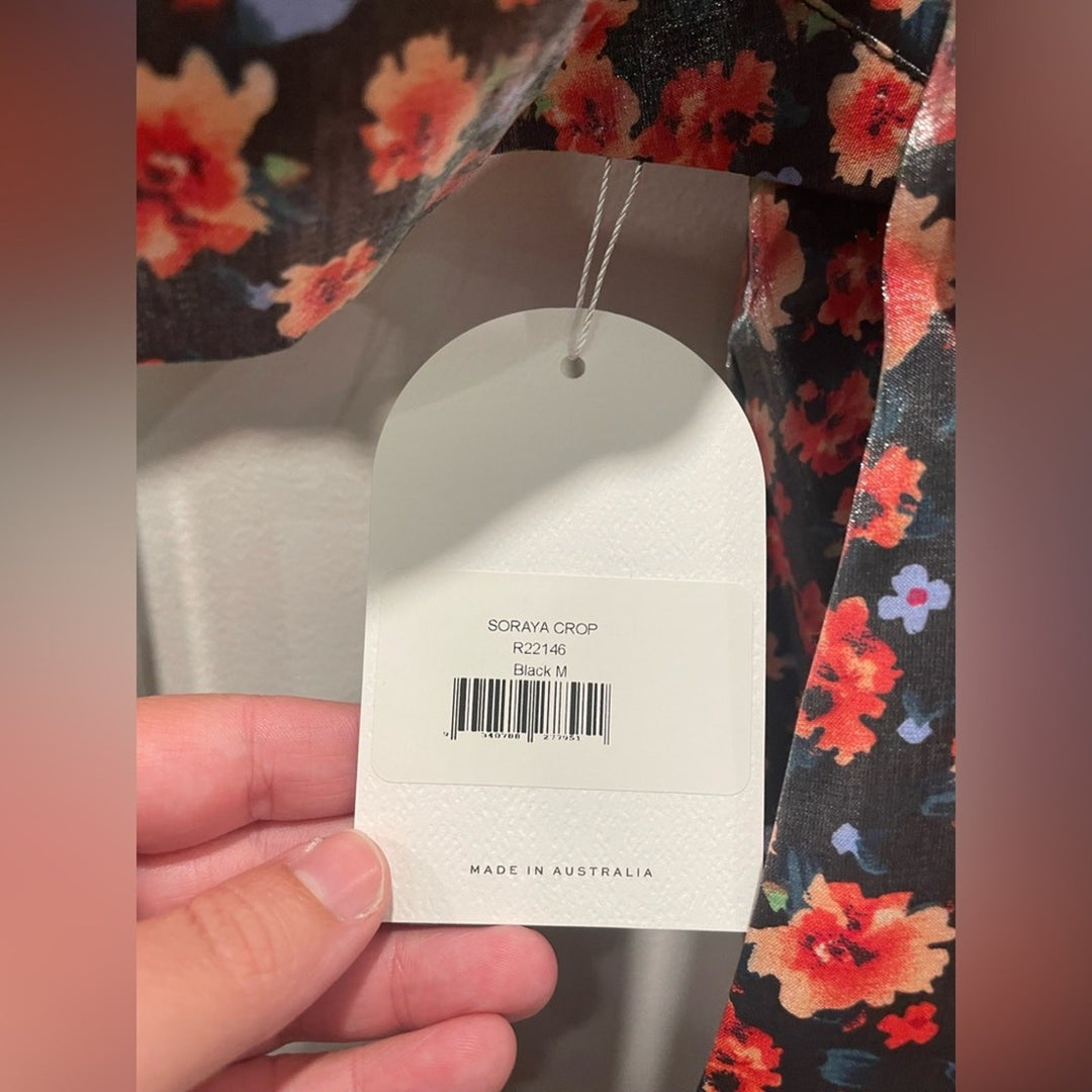 Rumer Soraya Crop Top Black Size M