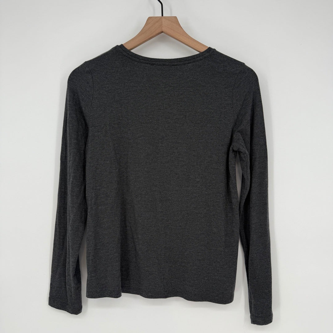 Eileen Fisher Long Sleeve T-Shirt Top Knit Casual Essential Grey Size XXS
