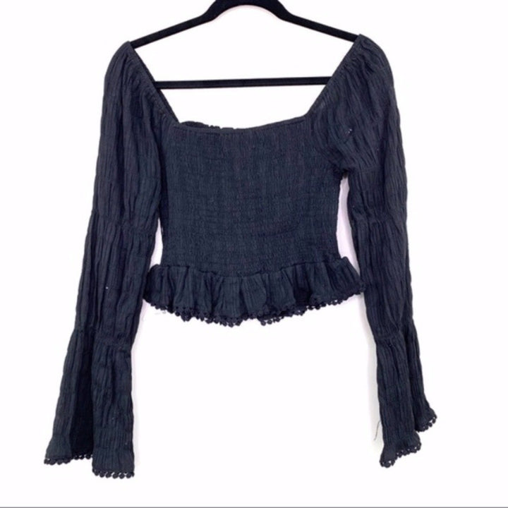 Lost and Wander Aria Long Sleeve Top Black Size S