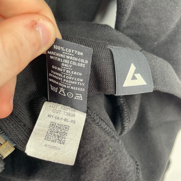 American Giant Womens Black Full Zip Hoodie Sportswear Company XS 100 Cotton