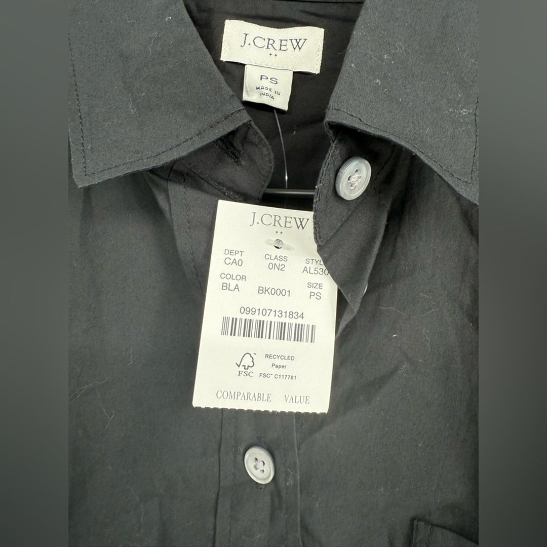 J.Crew Button-Up Cotton-Blend Poplin Shirt in Signature Fit Size PS