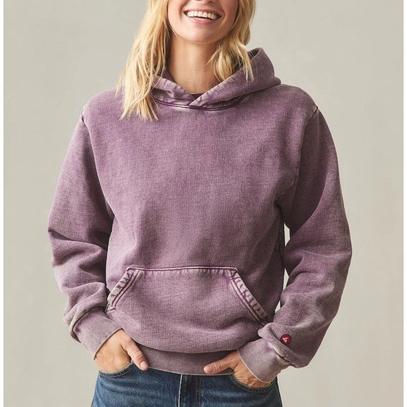 American Giant Vintage Washed Cotton Hoodie Sweatshirt Size S Made in USA