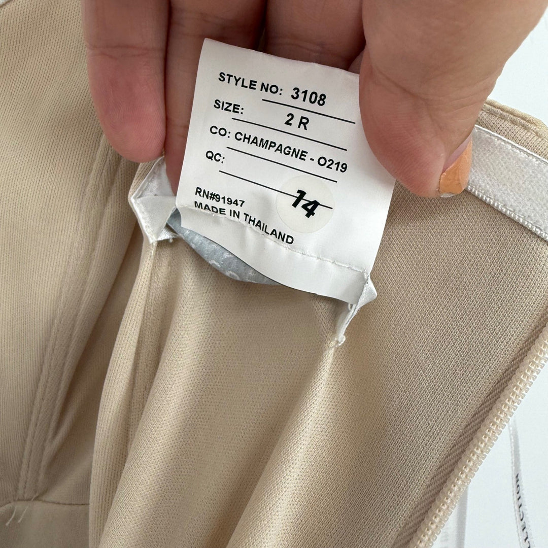 Dessy Collection Off-The-Shoulder Flounce Sleeve Empire Waist Gown With Slit