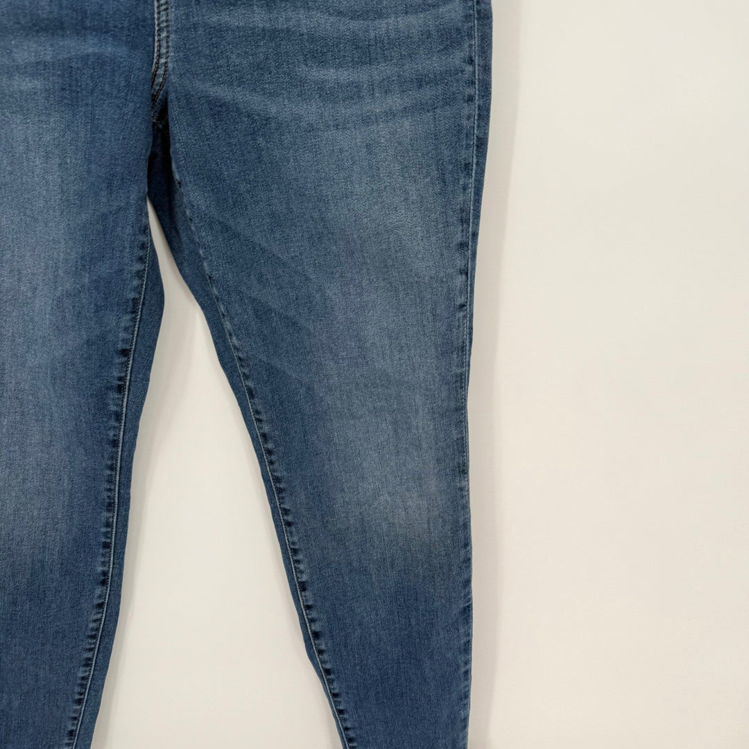 American Eagle Hi Rise Jegging Jeans Regular Blue Stretch Distressed Size 10