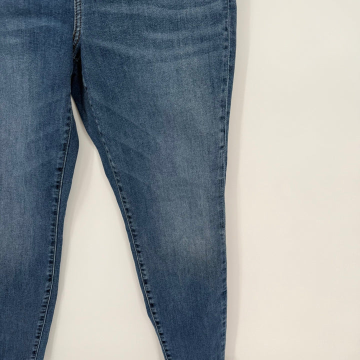 American Eagle Hi Rise Jegging Jeans Regular Blue Stretch Distressed Size 10