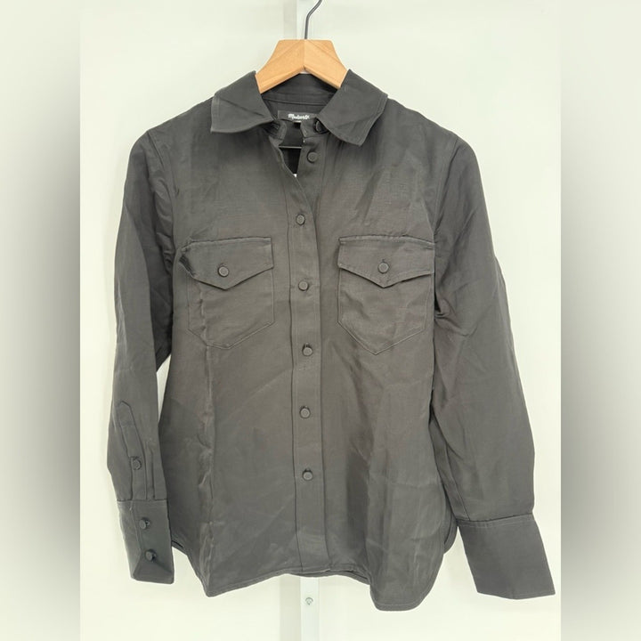 Madewell Western Shirt in Linen Blend Size 4